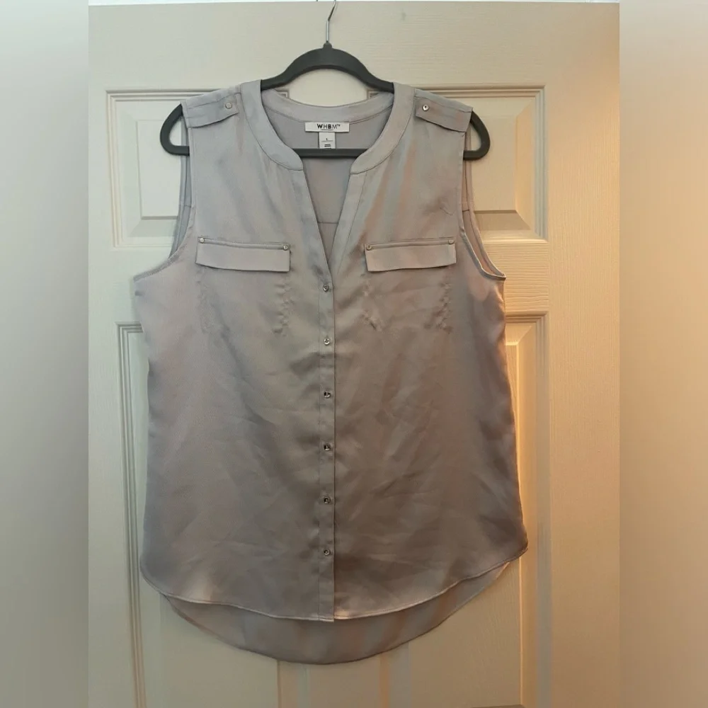 WHBM silver blouse - Picture 1 of 1